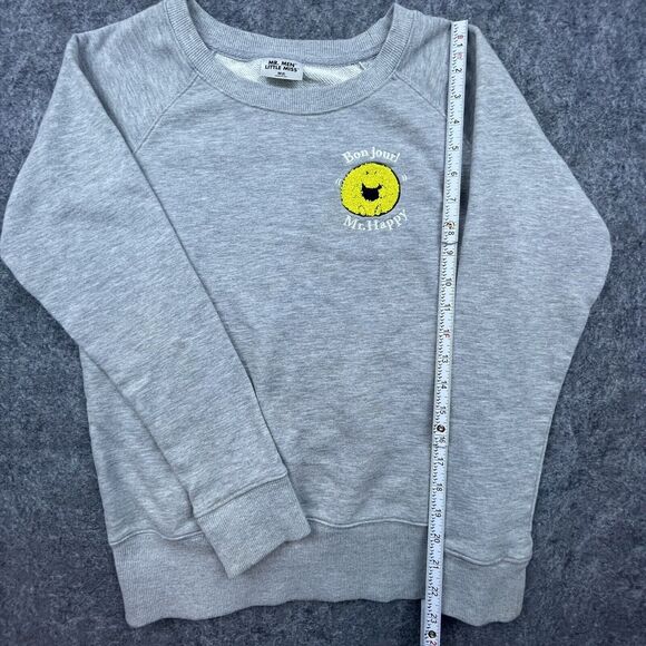 Mr Men Little Miss Sweatshirt Medium Grey Bonjour Happy Fun Silly Sunshine Retro - Picture 4 of 7